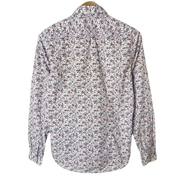 Zara Man Mens Size Medium Slim Fit Button Down Shirt Long Sleeve White Floral - Picture 5 of 8